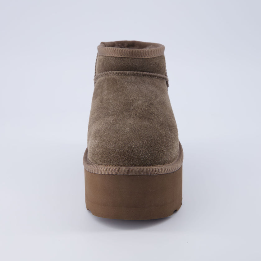 Hippy | Wide Width Platform Ankle Boots, Fur Lined