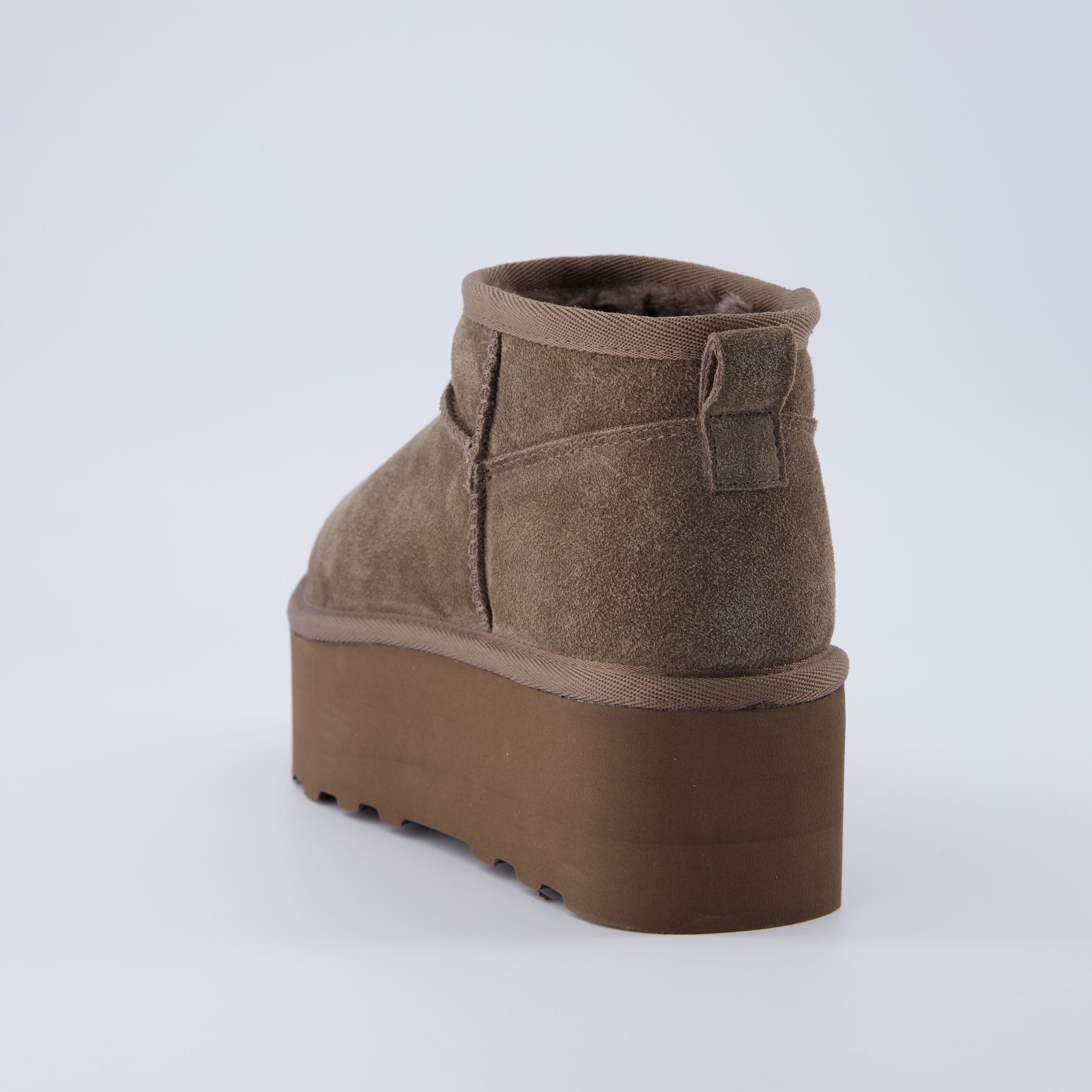 Hippy | Wide Width Platform Ankle Boots, Fur Lined