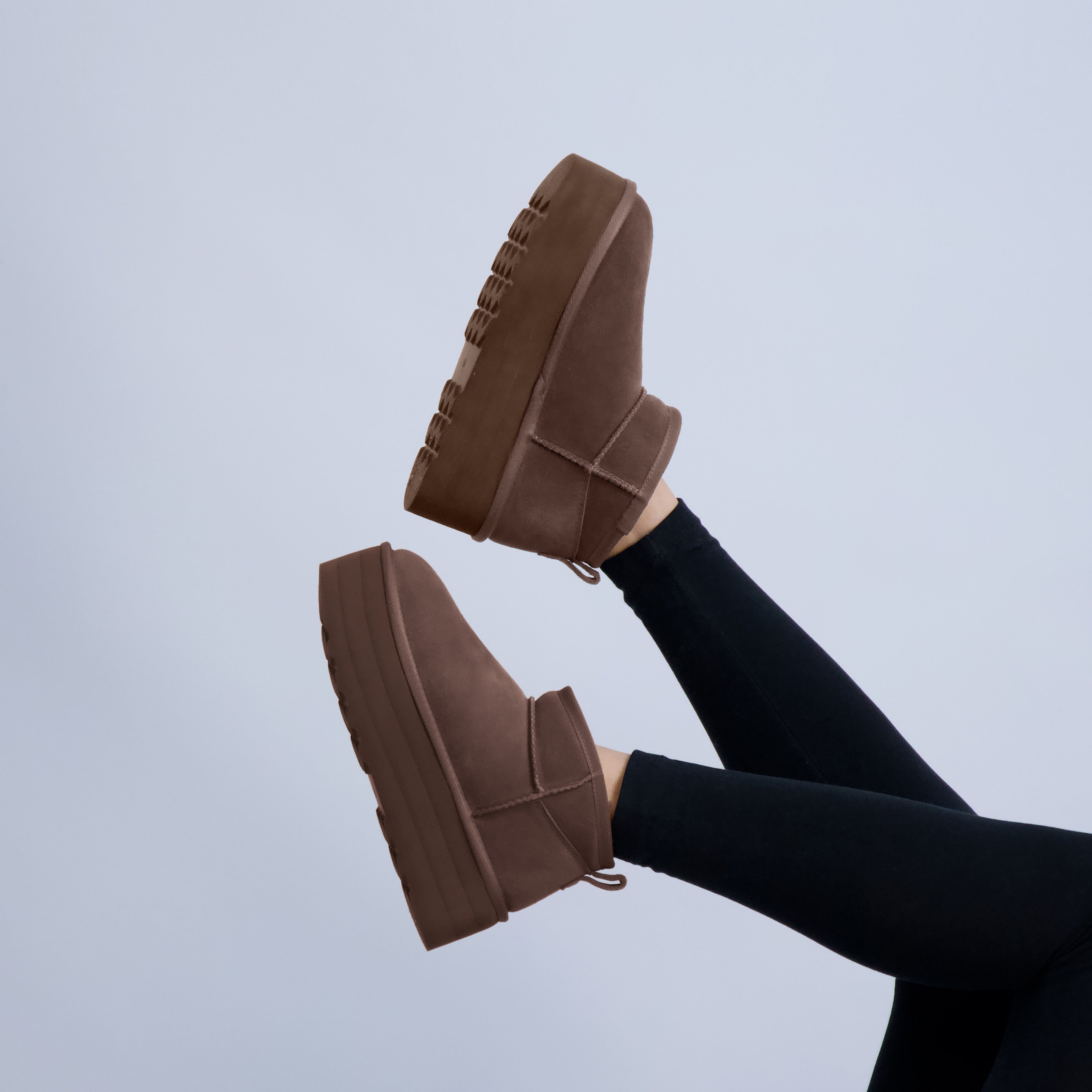 Hippy | Wide Width Platform Ankle Boots, Fur Lined