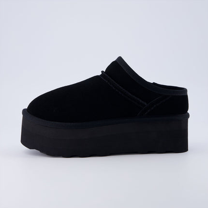Huggy Shearling Platform Clogs