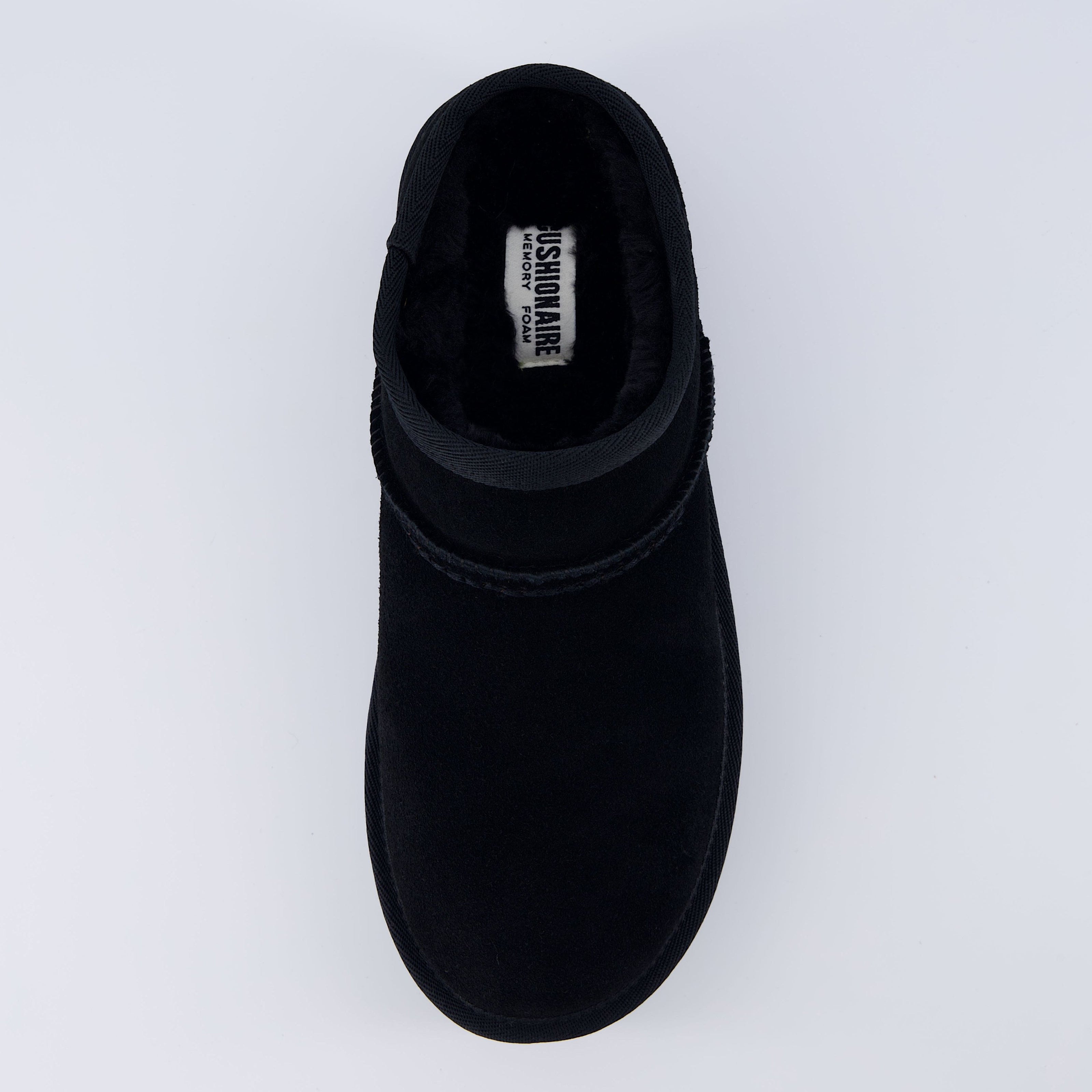 Huggy Shearling Platform Clogs