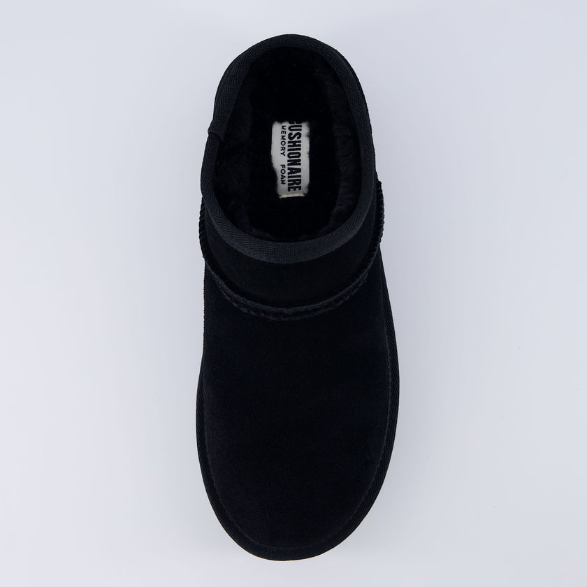 Huggy Shearling Platform Clogs