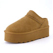 Huggy Shearling Platform Clogs