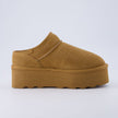 Huggy Shearling Platform Clogs