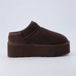 Huggy Shearling Platform Clogs