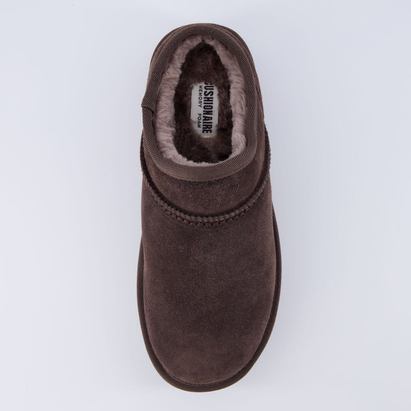 Huggy Shearling Platform Clogs