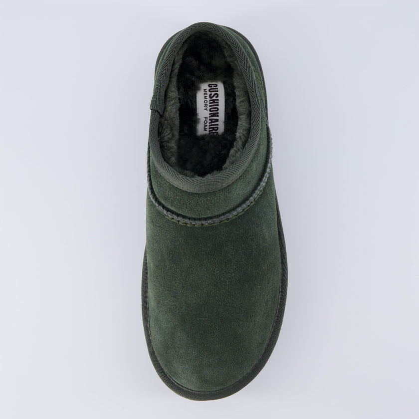 Huggy Shearling Platform Clogs