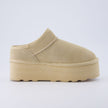Huggy Shearling Platform Clogs