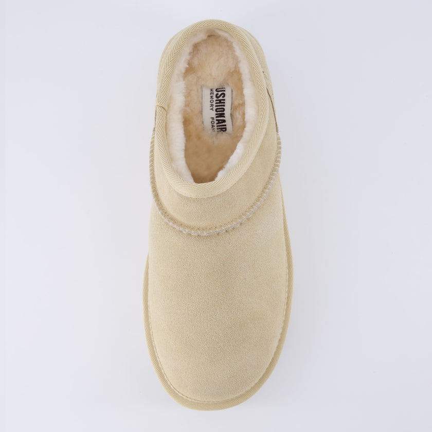 Huggy Shearling Platform Clogs