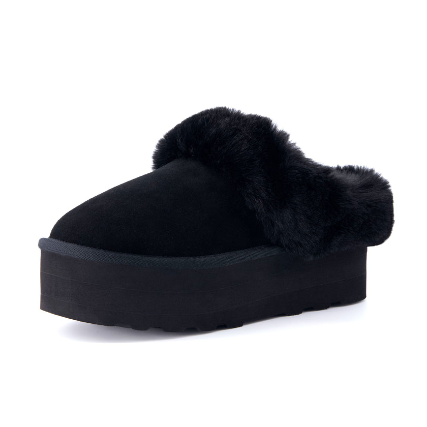 Husky Faux Fur Winter Clogs for Women
