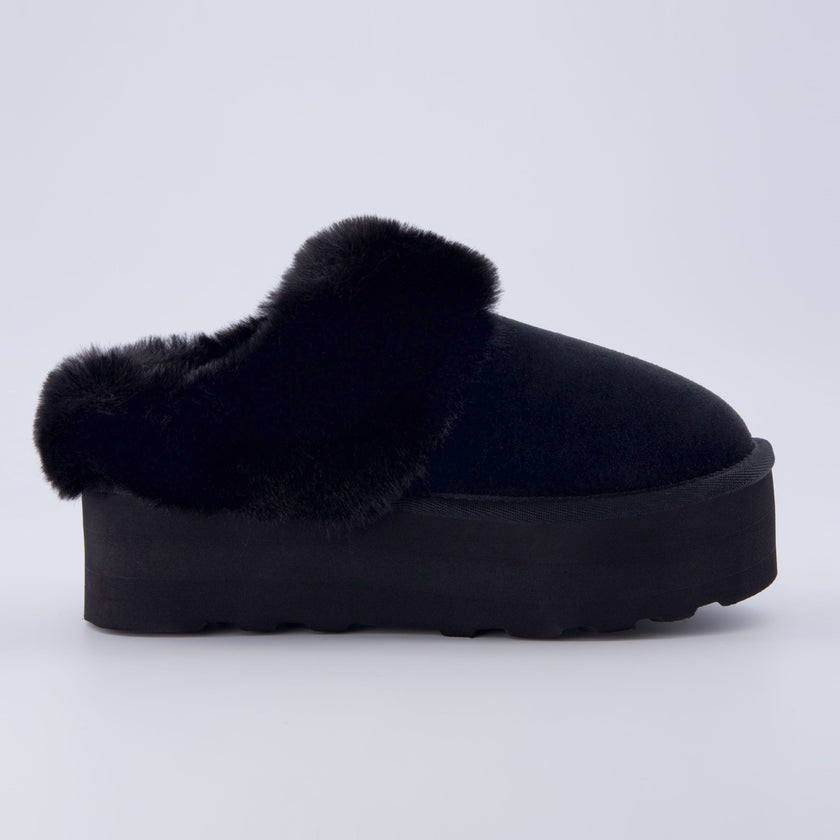 Husky Faux Fur Winter Clogs for Women