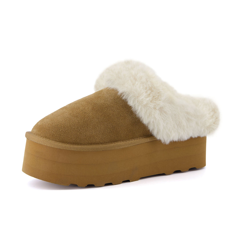 Husky Faux Fur Winter Clogs for Women
