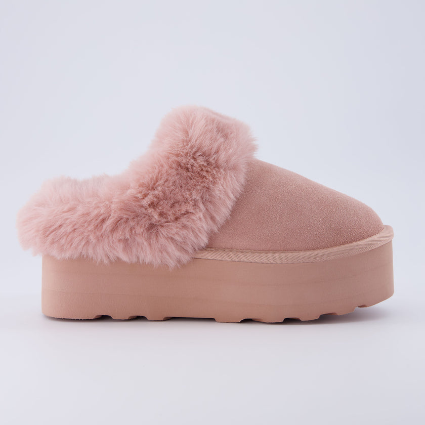 Husky Faux Fur Winter Clogs for Women