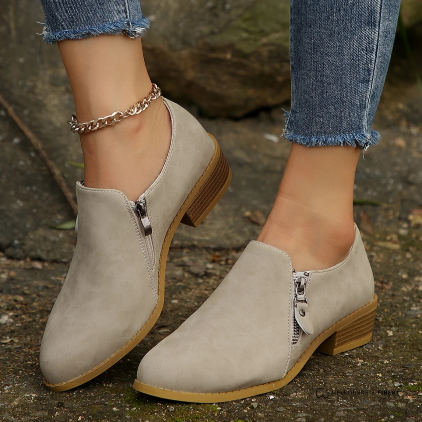 Bronte Zip-Up Ankle Boots