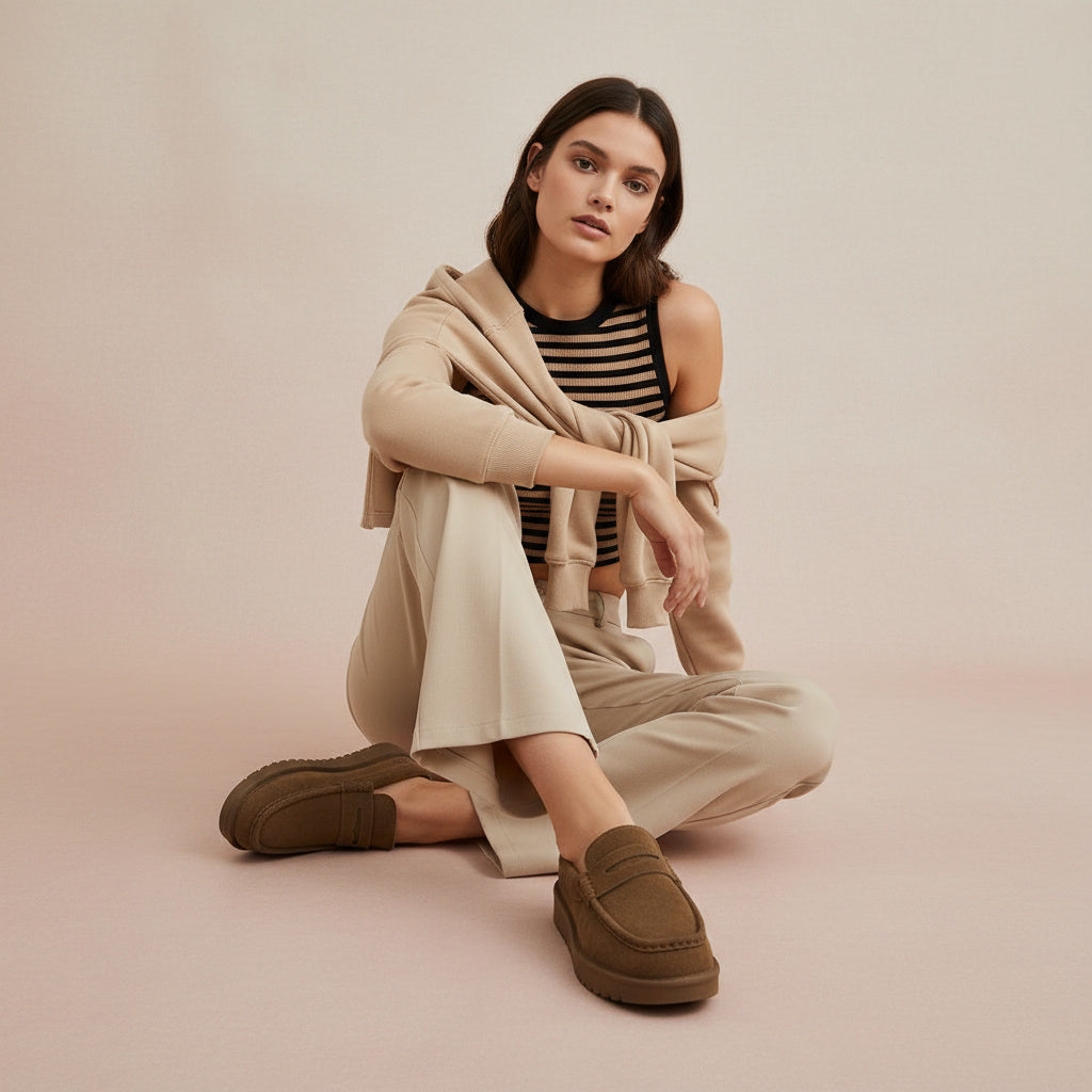 Ollie Suede Moccasin Slippers