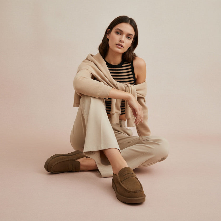 Ollie Suede Moccasin Slippers