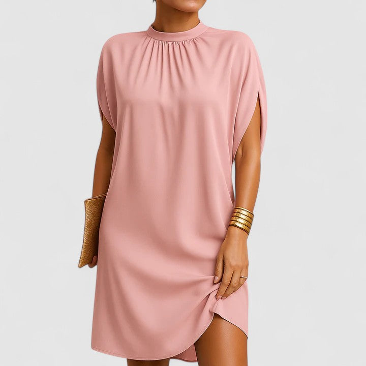 Rosie Mock Neck Split Sleeve Midi Dress