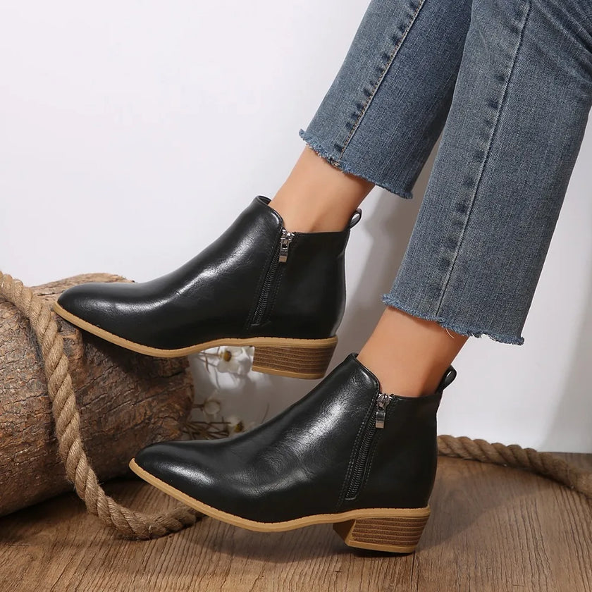 Mey | Arch Support Ankle Boots, Side Zip