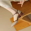 Piper T Strap Heels Square Toe Block Heel Pumps