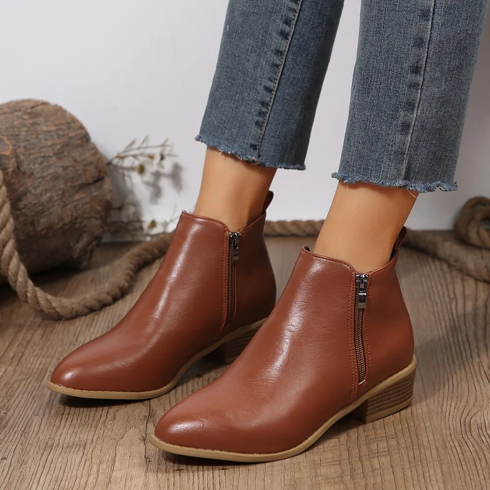 Mey | Arch Support Ankle Boots, Side Zip