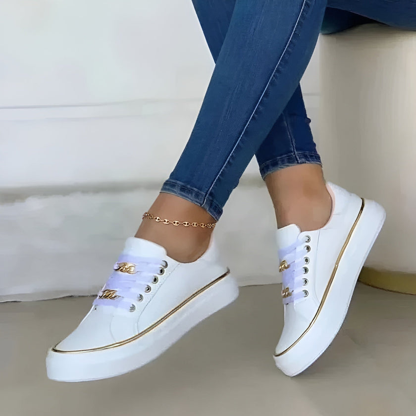 Luna Platform Sneakers Gold Chain Detail