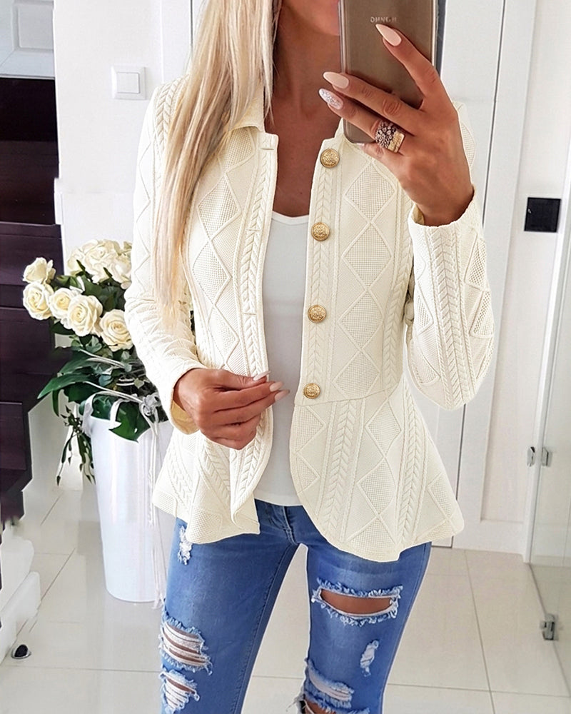 Argyle Cable Knit Cardigan