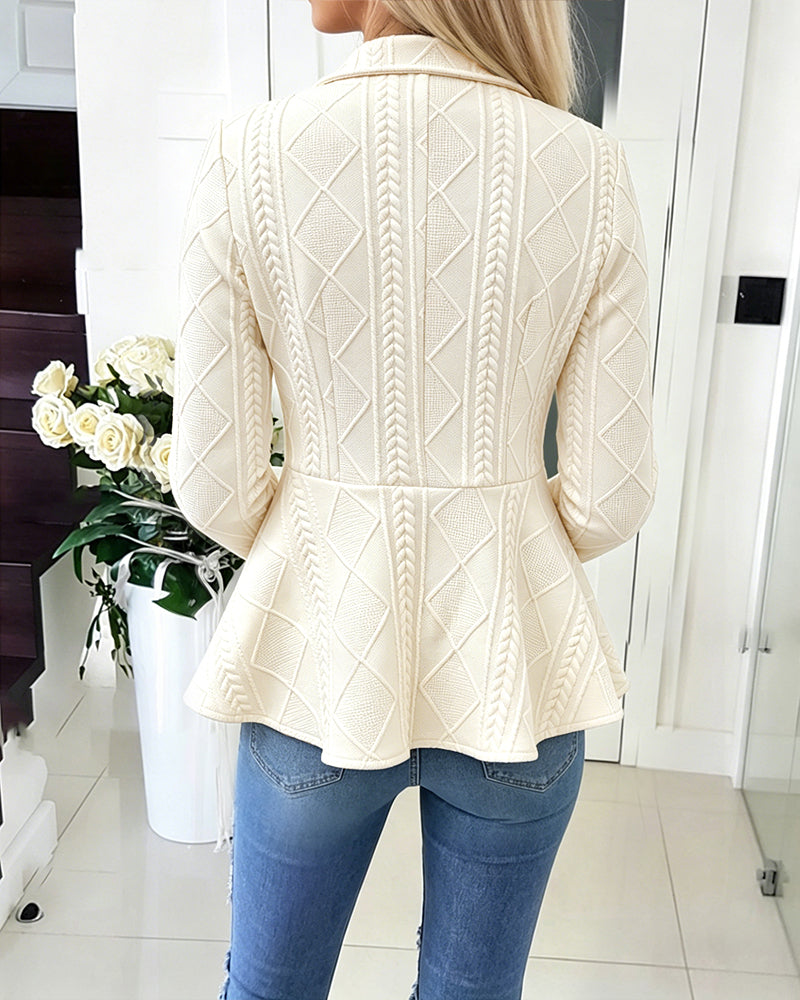 Argyle Cable Knit Cardigan