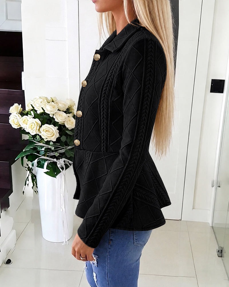 Argyle Cable Knit Cardigan