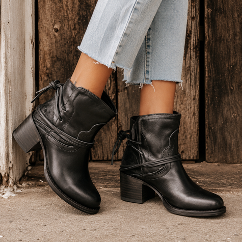 Harlow Western Ankle Boots