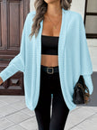 Women's Open Front Cardigan, Ribbed Knit Layering Cardigan
