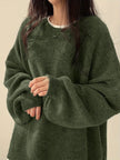 Women's Drop Shoulder Sweater, Relaxed Knit Pullover, S-2XL