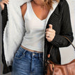 Women's Hooded Cardigan, Plush Lined Button Front Cardigan with Pockets, S-L