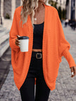Women's Open Front Cardigan, Ribbed Knit Layering Cardigan