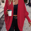 Women's Open Front Cardigan, Ribbed Knit Layering Cardigan