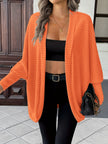 Women's Open Front Cardigan, Ribbed Knit Layering Cardigan