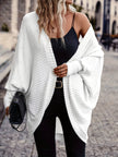 Women's Open Front Cardigan, Ribbed Knit Layering Cardigan