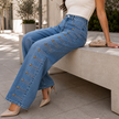 Distressed Y2K Wide Leg Jeans