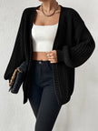 Women's Chunky Knit Cardigan, Relaxed Open Front, S-2XL