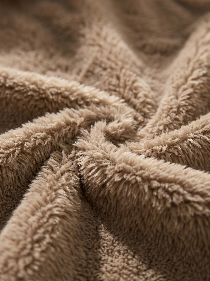 Isadora cardigan plush pile fabric macro