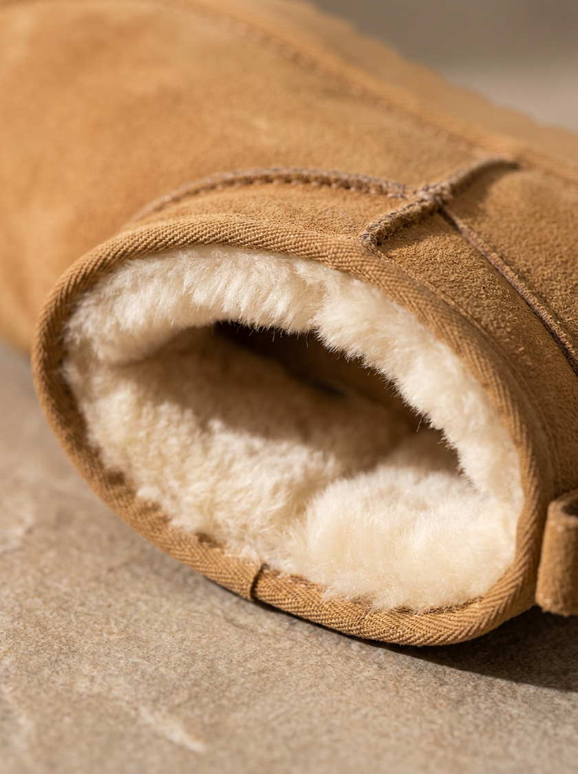 Hip Cozy boot faux fur collar macro