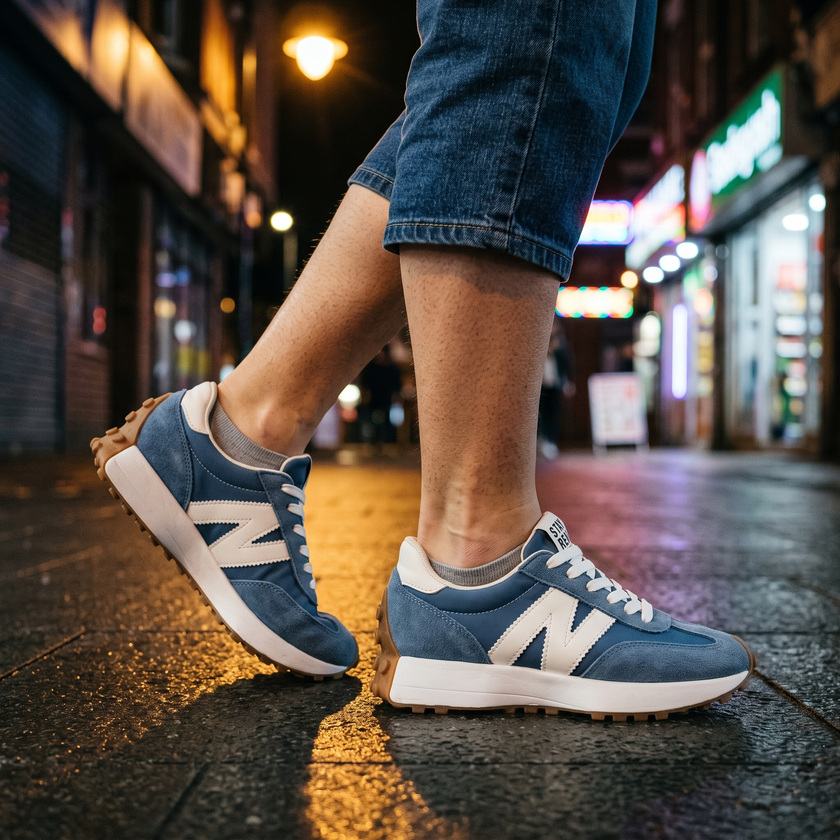 Retro platform sneakers for women with a chunky sole