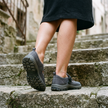 Sara Mesh Slip On Sneakers Buckle Strap