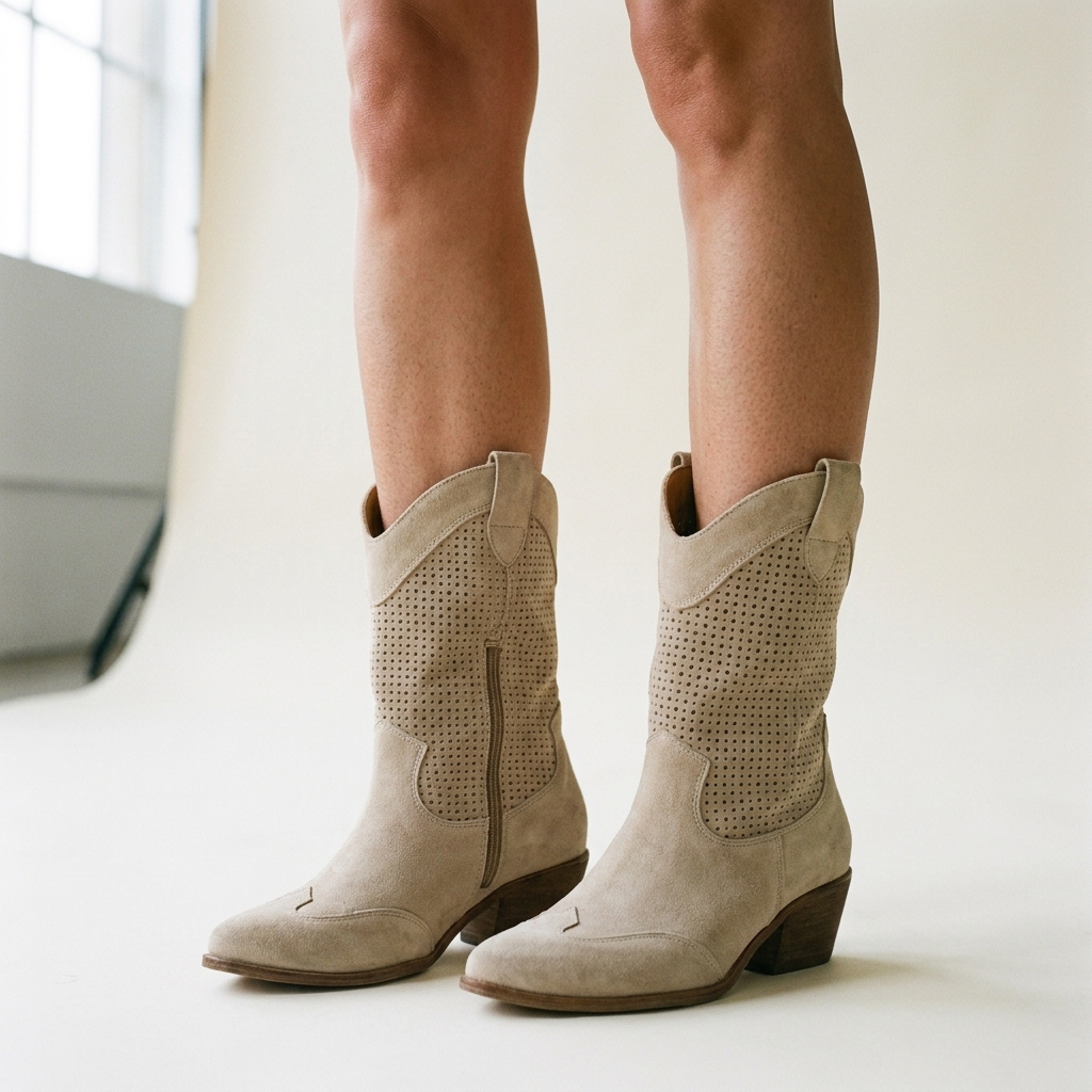 Chic comfort boots for women on a pale studio floor in soft even daylight
