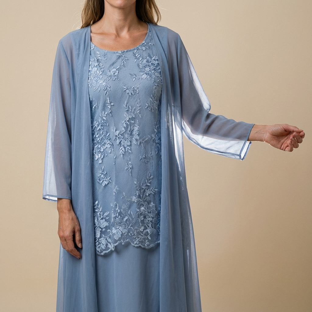 Sheer sleeve midi dress for women on a warm neutral backdrop showing the sleeve fabric