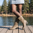 Madison slouch boots in Khaki - lifestyle