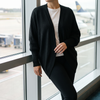 Odette open front cardigan in Black - lifestyle