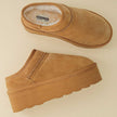 Huggy Shearling Platform Clogs