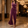 Vivienne Velvet Wrap Maxi Dress