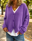 Women's Lightweight Knit Cardigan, Open Front Layering Top