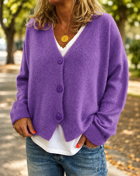 Women's Lightweight Knit Cardigan, Open Front Layering Top